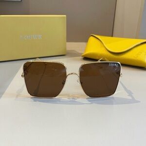 Loewe Sunglasses with Gold Frame and Brown Lenses